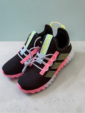 Adidas Black Neon Pink Athletic Sneakers